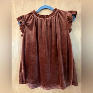 BUCKETLIST Rust Velvet Top